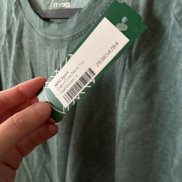 MPG Sport Calm Crew Neck Tee Teal L/ NWT - Picture 4 of 5